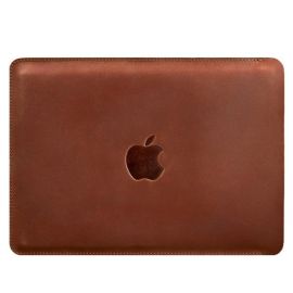 Кожаный чехол Side для MacBook 15-16 (светло-коричневый) кожа Crazy Horse