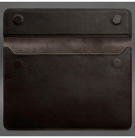Кожаный чехол-конверт на магнитах для MacBook 13'' (темно-коричневый) кожа Krast