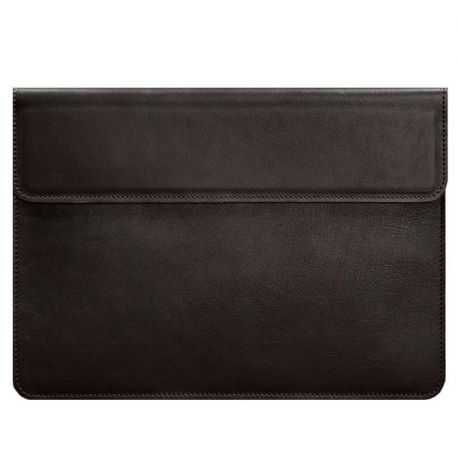 Кожаный чехол-конверт на магнитах для MacBook 13'' (темно-коричневый) кожа Krast