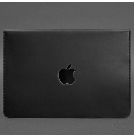 Шкіряний чохол-конверт на магнітах для MacBook 13'' (чорний) шкіра Crazy Horse