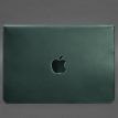 Кожаный чехол-конверт на магнитах для MacBook 13'' (зеленый) кожа Crazy Horse