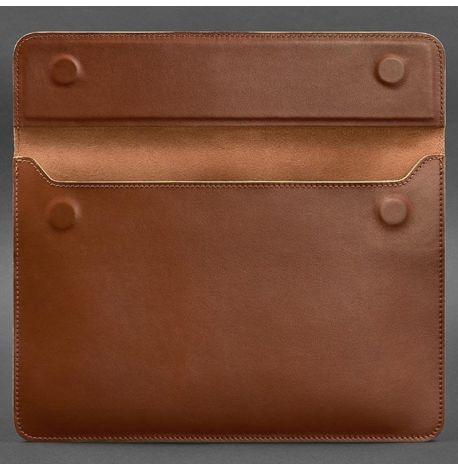 Шкіряний чохол-конверт на магнітах для MacBook 13'' (світло-коричневий) шкіра Krast