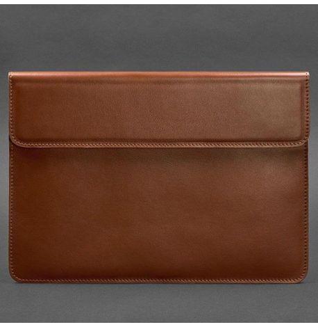 Шкіряний чохол-конверт на магнітах для MacBook 13'' (світло-коричневий) шкіра Krast