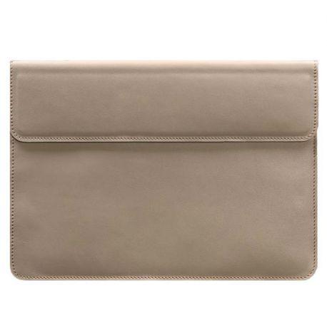 Шкіряний чохол-конверт на магнітах для MacBook 13'' (світло-бежевий) шкіра Krast