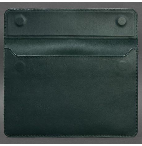 Шкіряний чохол-конверт на магнітах для MacBook 13'' (зелений) шкіра Krast
