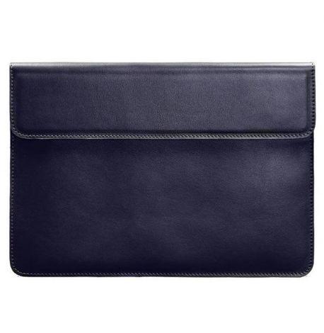Кожаный чехол-конверт на магнитах для MacBook 13'' (темно-синий) кожа Krast
