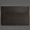 Шкіряний чохол-конверт на магнітах для MacBook 13'' (темно-коричневий) шкіра Crazy Horse