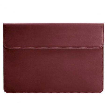 Шкіряний чохол-конверт на магнітах для MacBook 13'' (бордовий) шкіра Crazy Horse