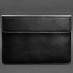 Кожаный чехол-конверт на магнитах для MacBook 14'' (черный) кожа Krast