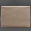 Шкіряний чохол-конверт на магнітах для MacBook 14'' (світло-бежевий) шкіра Krast
