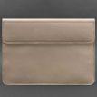 Шкіряний чохол-конверт на магнітах для MacBook 14'' (світло-бежевий) шкіра Krast