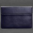 Кожаный чехол-конверт на магнитах для MacBook 14'' (темно-синий) кожа Krast