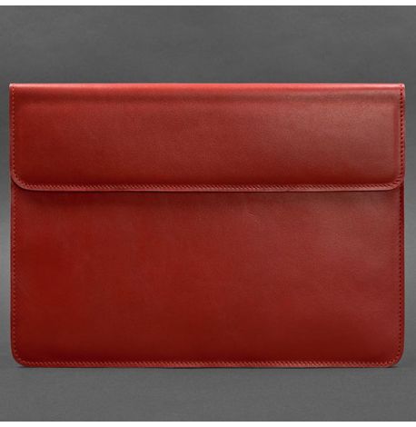 Шкіряний чохол-конверт на магнітах для MacBook 14'' (червоний) шкіра Krast