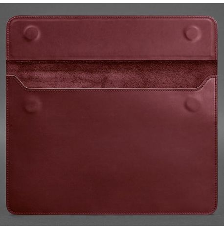 Шкіряний чохол-конверт на магнітах для MacBook 14'' (бордовий) шкіра Crazy Horse