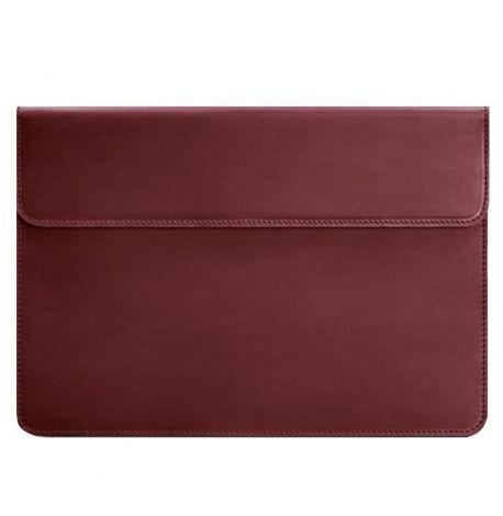 Шкіряний чохол-конверт на магнітах для MacBook 14'' (бордовий) шкіра Crazy Horse