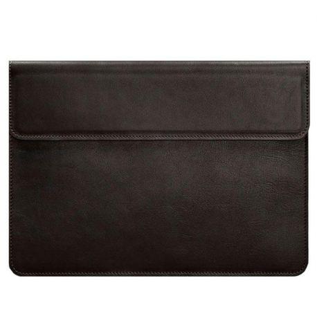 Кожаный чехол-конверт на магнитах для MacBook 16'' (темно-коричневый) кожа Krast