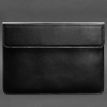 Кожаный чехол-конверт на магнитах для MacBook 16'' (черный) кожа Krast