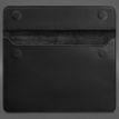 Кожаный чехол-конверт на магнитах для MacBook 16'' (черный) кожа Crazy Horse