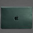 Кожаный чехол-конверт на магнитах для MacBook 16'' (зеленый) кожа Crazy Horse