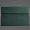 Кожаный чехол-конверт на магнитах для MacBook 16'' (зеленый) кожа Crazy Horse