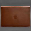 Кожаный чехол-конверт на магнитах для MacBook 16'' (светло-коричневый) кожа Krast