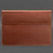 Шкіряний чохол-конверт на магнітах для MacBook 16'' (світло-коричневий) шкіра Crazy Horse