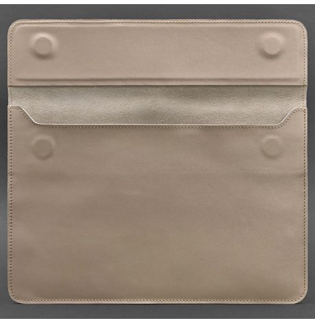 Шкіряний чохол-конверт на магнітах для MacBook 16'' (світло-бежевий) шкіра Krast