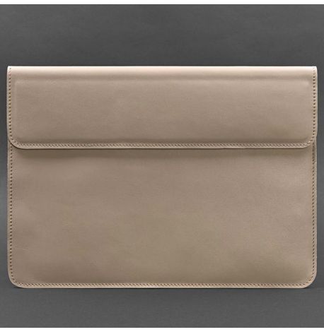 Шкіряний чохол-конверт на магнітах для MacBook 16'' (світло-бежевий) шкіра Krast