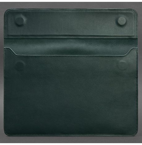 Шкіряний чохол-конверт на магнітах для MacBook 16'' (зелений) шкіра Krast