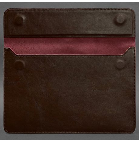 Шкіряний чохол-конверт на магнітах для MacBook 16'' (бордовий) шкіра Krast