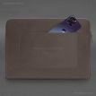 Кожаный чехол для ноутбука на молнии с карманом и хлястиком 29.1 (темно-бежевый)