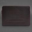 Кожаный чехол для ноутбука на молнии с карманом и хлястиком 29.1 (темно-коричневый)