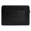 Кожаный чехол для ноутбука на молнии с карманом и хлястиком 29.1 (черный)