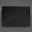 Кожаный чехол для ноутбука на молнии с карманом и хлястиком 29.1 (черный)