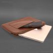Шкіряний чохол для ноутбука на блискавці з кишенею та хлястиком 29.1 (світло-коричневий)
