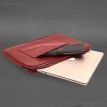 Шкіряний чохол для ноутбука на блискавці з кишенею та хлястиком 29.1 (червоний)