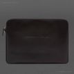 Кожаный чехол для ноутбука на молнии с карманом и петлей на руку 29.0 (черный)