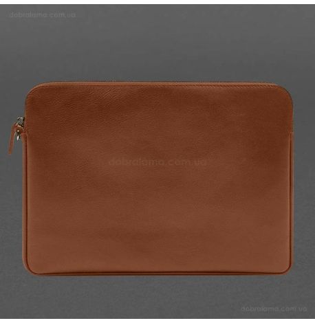 Кожаный чехол для ноутбука на молнии с карманом и петлей на руку 29.0 (светло-коричневый)