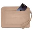 Кожаный чехол для ноутбука на молнии с карманом и петлей на руку 29.0 (светло-бежевый)