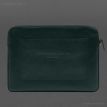 Кожаный чехол для ноутбука на молнии с карманом и петлей на руку 29.0 (зеленый)