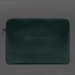 Кожаный чехол для ноутбука на молнии с карманом и петлей на руку 29.0 (зеленый)