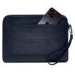 Кожаный чехол для ноутбука на молнии с карманом и петлей на руку 29.0 (темно-синий)