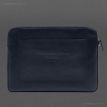 Кожаный чехол для ноутбука на молнии с карманом и петлей на руку 29.0 (темно-синий)
