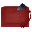 Кожаный чехол для ноутбука на молнии с карманом и петлей на руку 29.0 (красный)