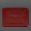 Кожаный чехол для ноутбука на молнии с карманом и петлей на руку 29.0 (красный)