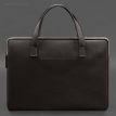 Кожаный чехол-сумка с ручками для ноутбука 13" (темно-коричневый)