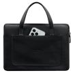 Кожаный чехол-сумка с ручками для ноутбука 13" (черный)