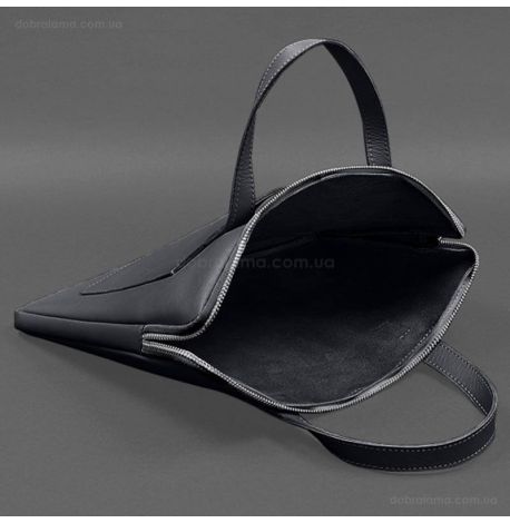 Кожаный чехол-сумка с ручками для ноутбука 13" (черный)