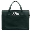 Кожаный чехол-сумка с ручками для ноутбука 13" (зеленый)