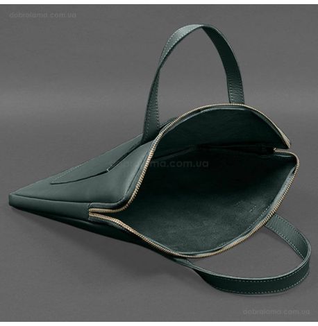 Кожаный чехол-сумка с ручками для ноутбука 13" (зеленый)